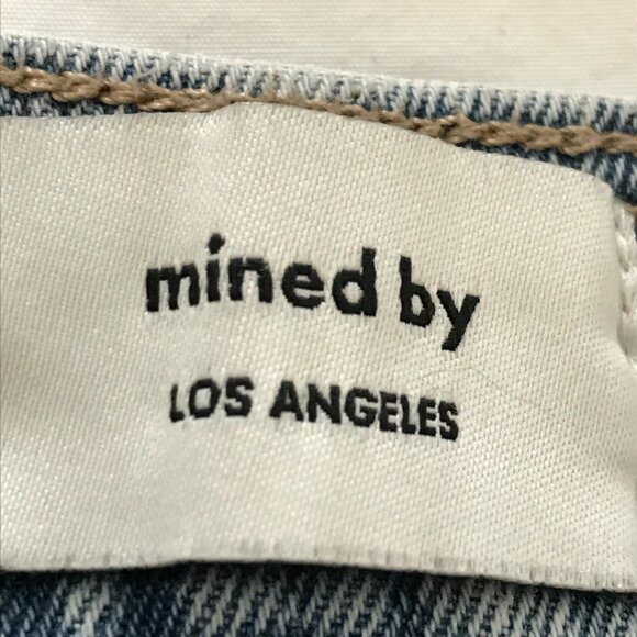 Mined by Los Angeles Wide Leg Jeans Women 11/29 Blue High Rise Medium Wash 17628 - Picture 3 of 12
